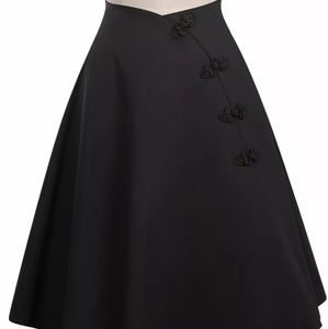 BN Never Worn Asian Style Midi Skirt Black XS